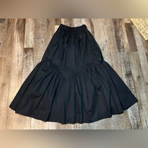 BEACHGOLD Anthropologie Black Cotton Maxi Skirt Size XS
